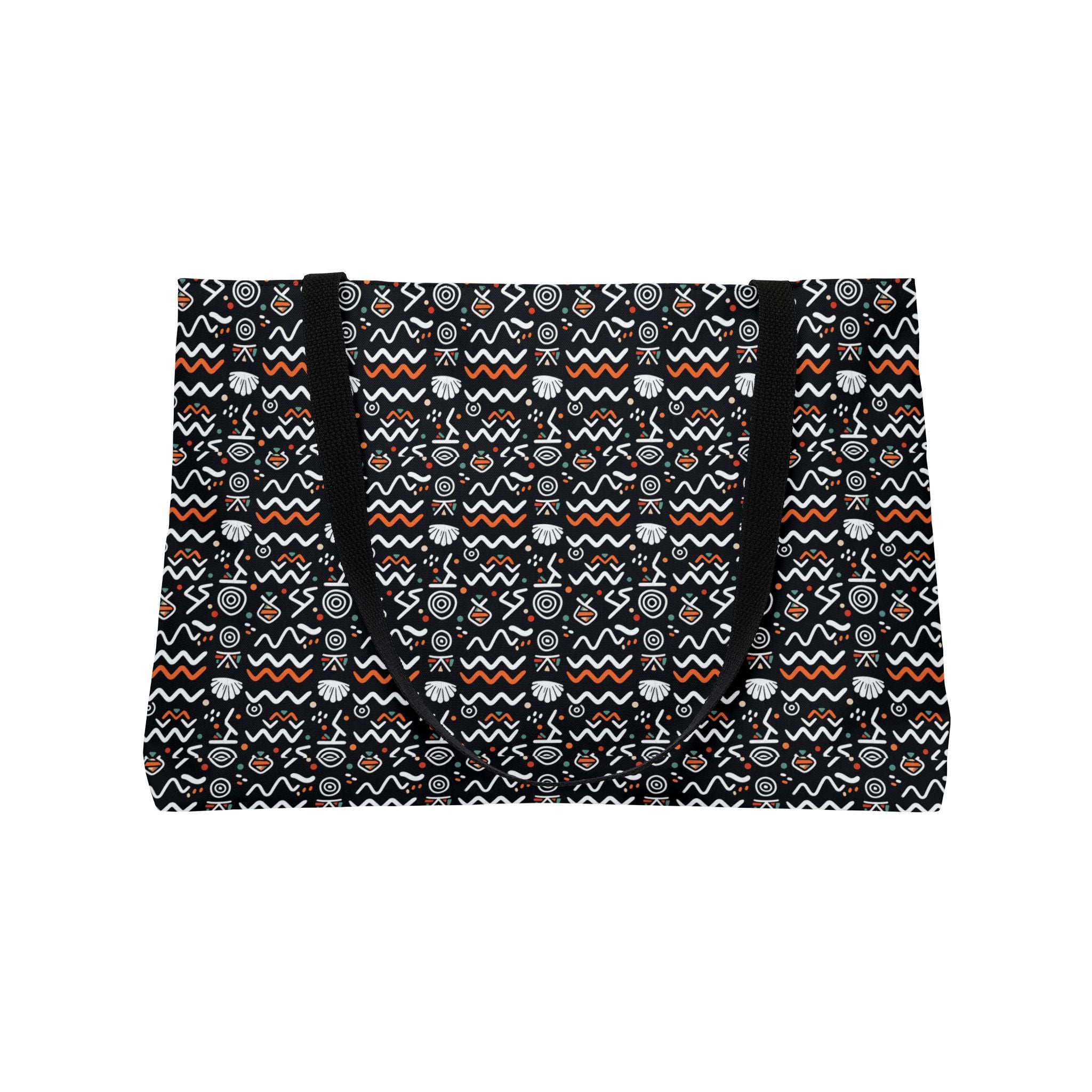 Weekender Tote Bag — Cozy Geometric Fair Isle Pattern Travel Bag