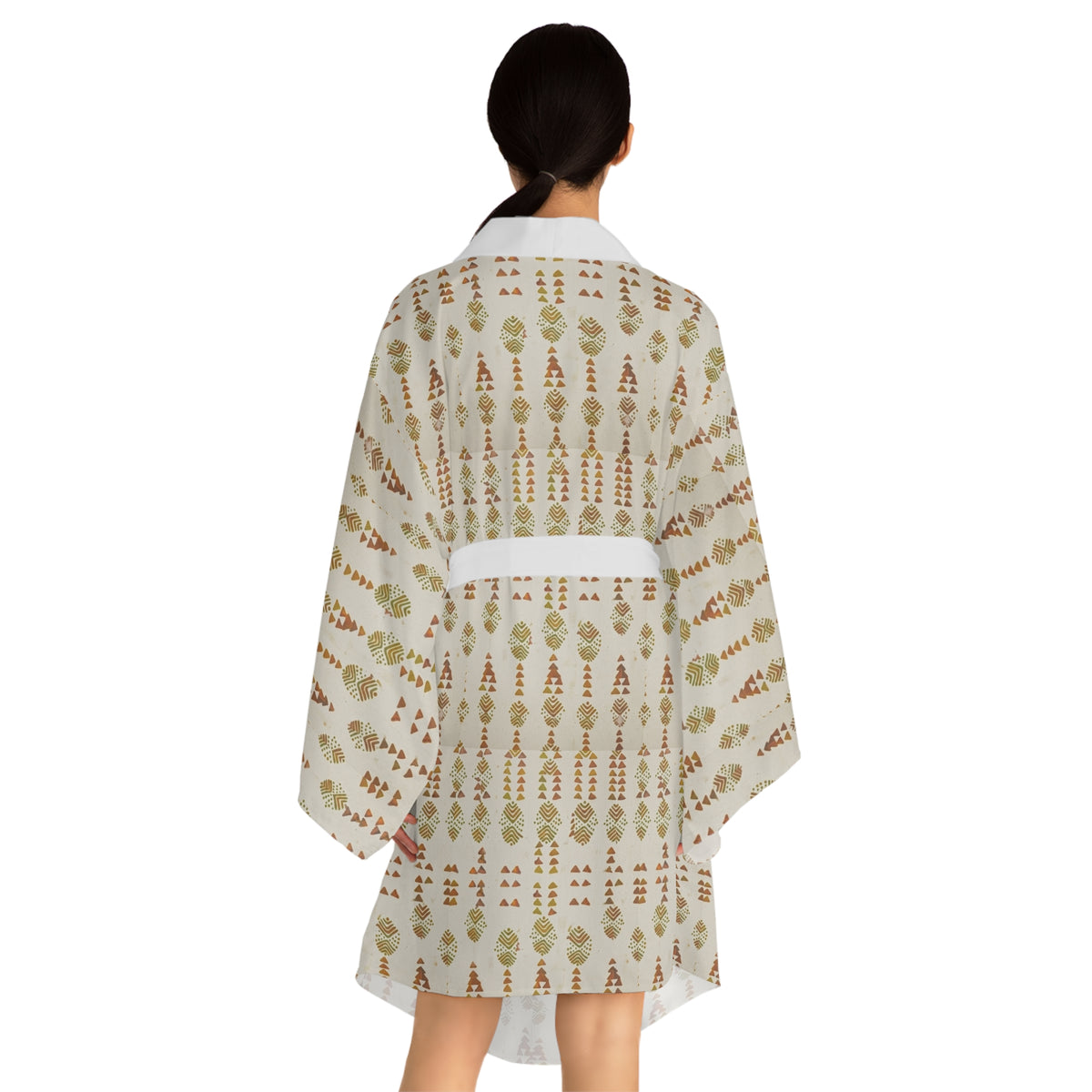 Boho Floral Kimono Robe — All-Over Print Long Sleeve Lounge Wrap