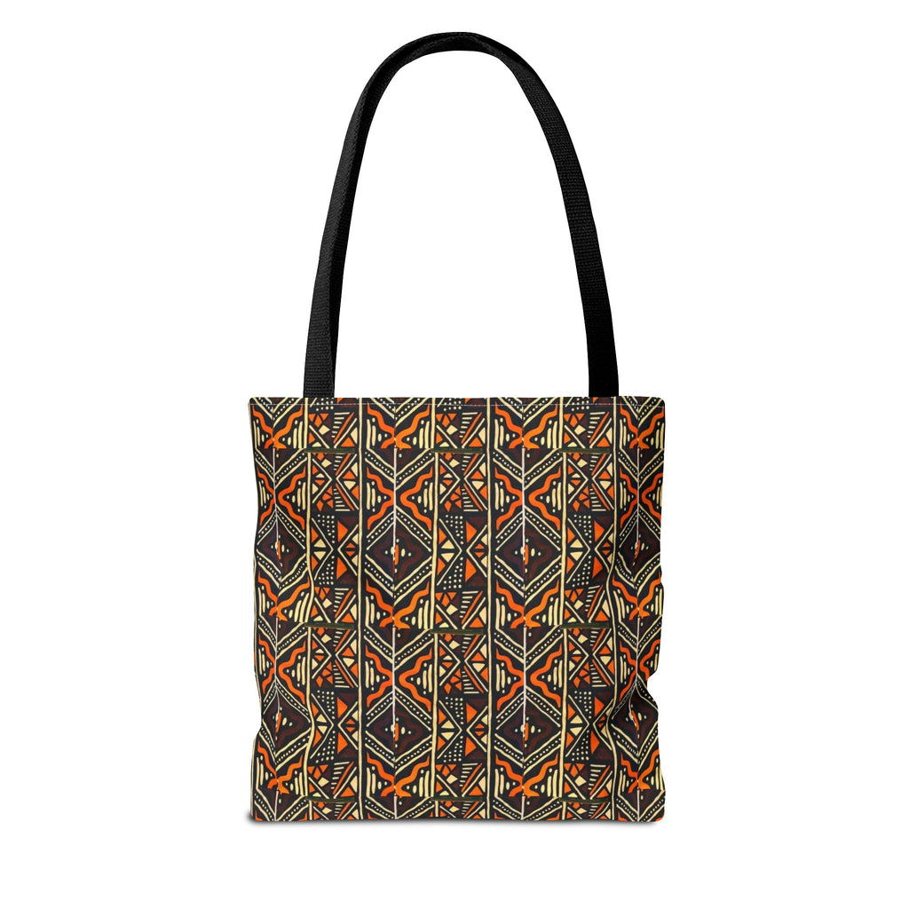 Tribal Geometric Tote Bag – Earthy Aztec Pattern All-Over Print